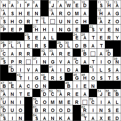 0813-15 New York Times Crossword Answers 13 Aug 15, Thursday