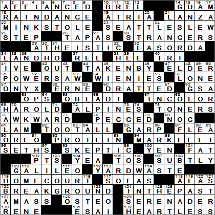0816-15 New York Times Crossword Answers 16 Aug 15, Sunday