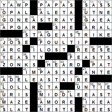 0818-15 New York Times Crossword Answers 18 Aug 15, Tuesday