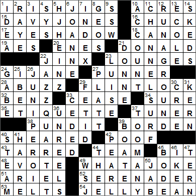 0822-15 New York Times Crossword Answers 22 Aug 15, Saturday