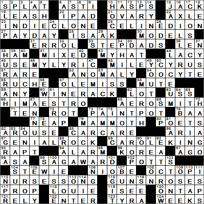 0823-15 New York Times Crossword Answers 23 Aug 15, Sunday