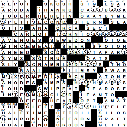 0802-15 New York Times Crossword Answers 2 Aug 15, Sunday
