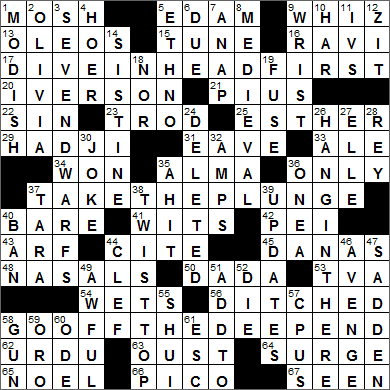 0831-15 New York Times Crossword Answers 31 Aug 15, Monday