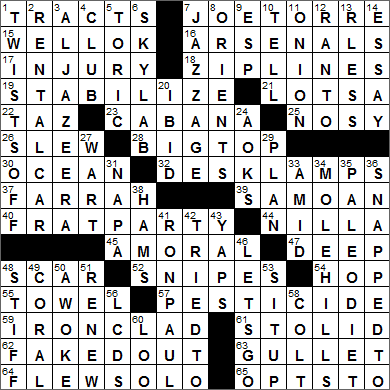 0807-15 New York Times Crossword Answers 7 Aug 15, Friday