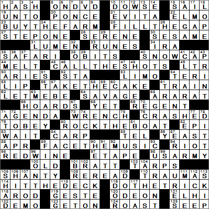 0809-15 New York Times Crossword Answers 9 Aug 15, Sunday