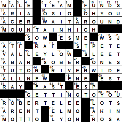 0915-15 New York Times Crossword Answers 15 Sep 15, Tuesday