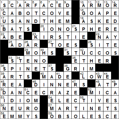 0918-15 New York Times Crossword Answers 18 Sep 15, Friday