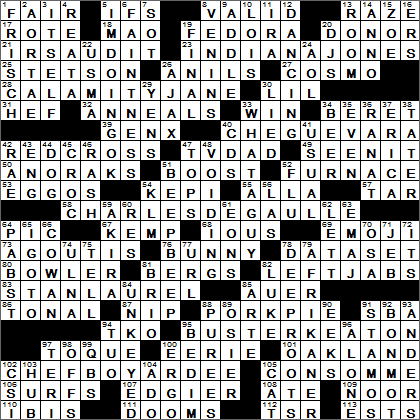 0920-15 New York Times Crossword Answers 20 Sep 15, Sunday