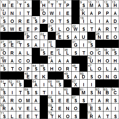 0921-15 New York Times Crossword Answers 21 Sep 15, Monday