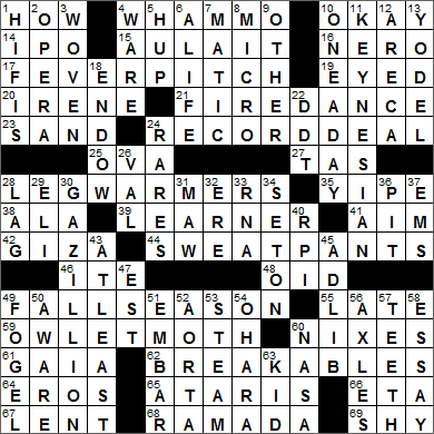0930-15 New York Times Crossword Answers 30 Sep 15, Wednesday