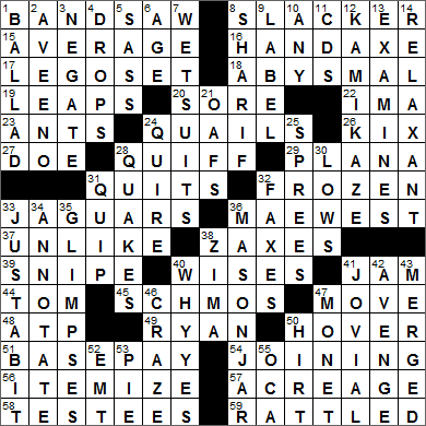 0904-15 New York Times Crossword Answers 4 Sep 15, Friday
