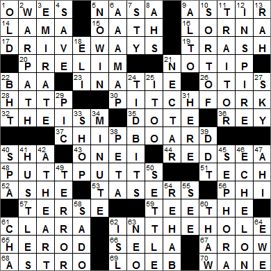 0907-15 New York Times Crossword Answers 7 Sep 15, Monday