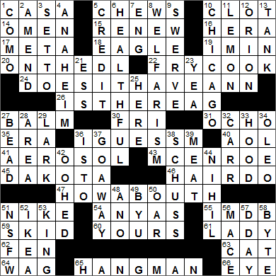 1014-15 New York Times Crossword Answers 14 Oct 15, Wednesday