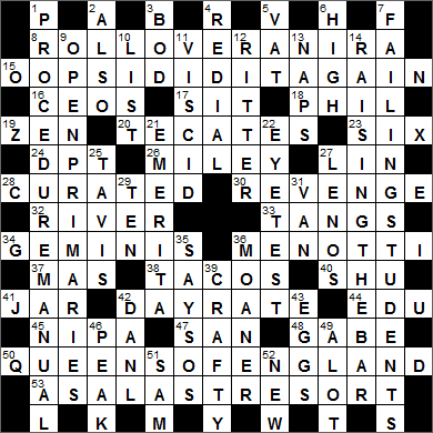 1016-15 New York Times Crossword Answers 16 Oct 15, Friday