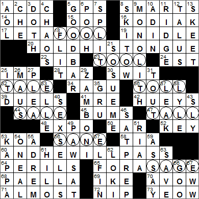 1021-15 New York Times Crossword Answers 21 Oct 15, Wednesday