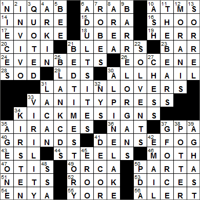 1024-15 New York Times Crossword Answers 24 Oct 15, Saturday