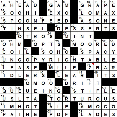 1008-15 New York Times Crossword Answers 8 Oct 15, Thursday