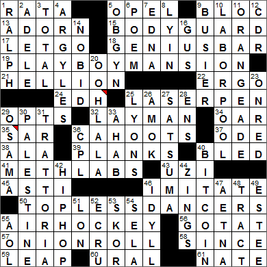 1009-15 New York Times Crossword Answers 9 Oct 15, Friday