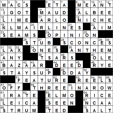 1116-15 New York Times Crossword Answers 16 Nov 15, Monday