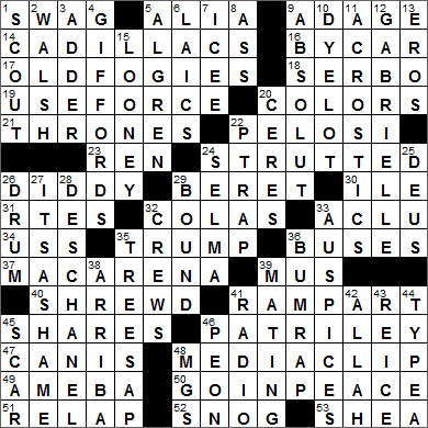 1120-15 New York Times Crossword Answers 20 Nov 15, Friday