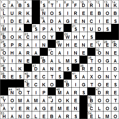 1127-15 New York Times Crossword Answers 27 Nov 15, Friday