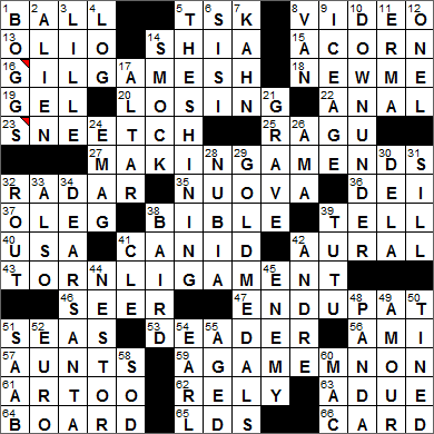 1104-15 New York Times Crossword Answers 4 Nov 15, Wednesday