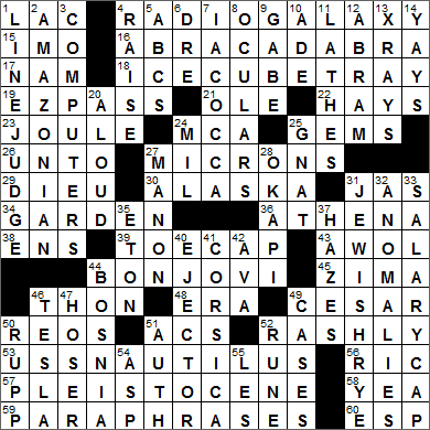 1107-15 New York Times Crossword Answers 7 Nov 15, Saturday