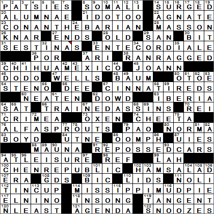 1108 15 New York Times Crossword Answers 8 Nov 15 Sunday