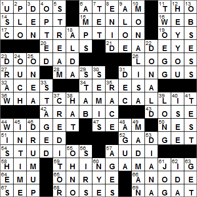 1221-15 New York Times Crossword Answers 21 Dec 15, Monday