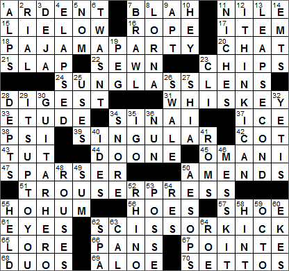 1222-15 New York Times Crossword Answers 22 Dec 15, Tuesday
