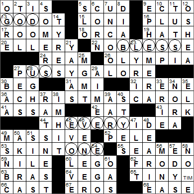 1223-15 New York Times Crossword Answers 23 Dec 15, Wednesday