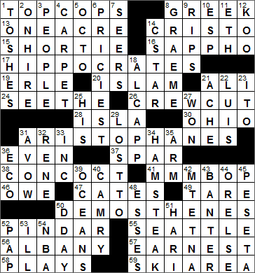 1224-15 New York Times Crossword Answers 24 Dec 15, Thursday