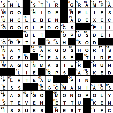 1231-15 New York Times Crossword Answers 31 Dec 15, Thursday