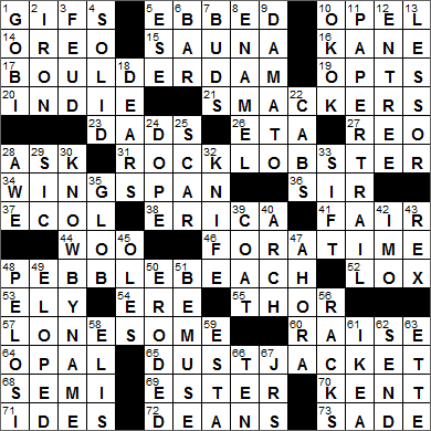0111-16 New York Times Crossword Answers 11 Jan 16, Monday