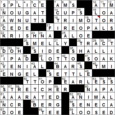0121-16 New York Times Crossword Answers 21 Jan 16, Thursday
