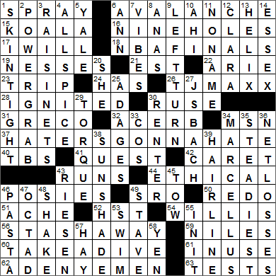 0102-16 New York Times Crossword Answers 2 Jan 16, Saturday