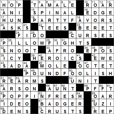 0104-16 New York Times Crossword Answers 4 Jan 16, Monday