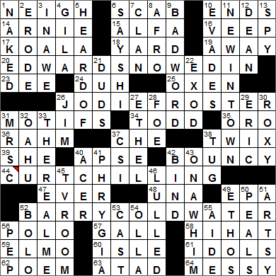 0217-16 New York Times Crossword Answers 17 Feb 16, Wednesday