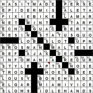 0220-16 New York Times Crossword Answers 20 Feb 16, Saturday
