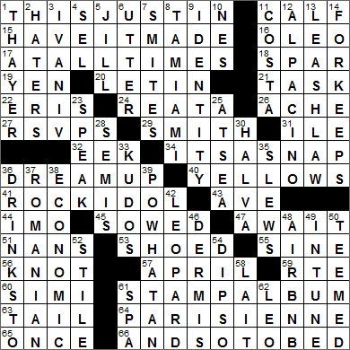 0227-16 New York Times Crossword Answers 27 Feb 16, Saturday