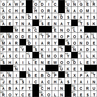0205-16 New York Times Crossword Answers 5 Feb 16, Friday