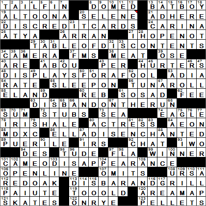 0207-16 New York Times Crossword Answers 7 Feb 16, Sunday