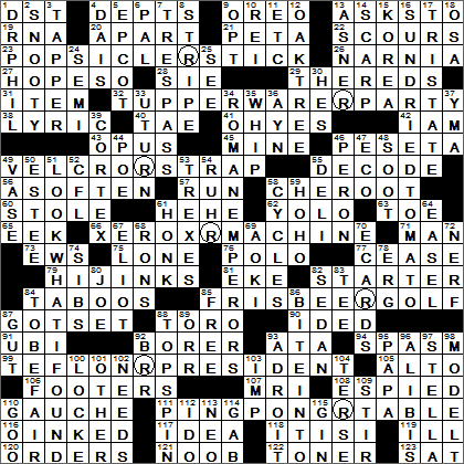 0313-16 New York Times Crossword Answers 13 Mar 16, Sunday