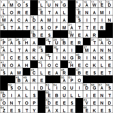 0315-16 New York Times Crossword Answers 15 Mar 16, Tuesday