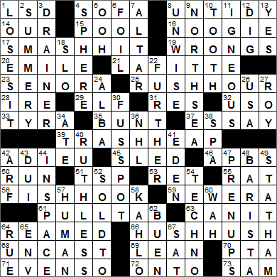 0321-16 New York Times Crossword Answers 21 Mar 16, Monday