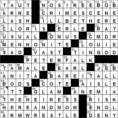 0305-16 New York Times Crossword Answers 5 Mar 16, Saturday