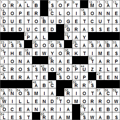0401-16 New York Times Crossword Answers 1 Apr 16, Friday