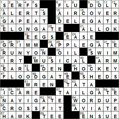 0426-16 New York Times Crossword Answers 26 Apr 16, Tuesday