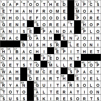 0402-16 New York Times Crossword Answers 2 Apr 16, Saturday