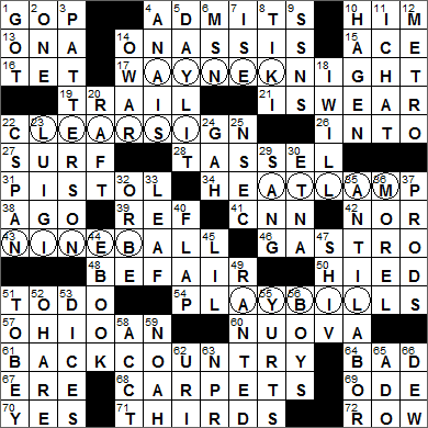 0404-16 New York Times Crossword Answers 4 Apr 16, Monday